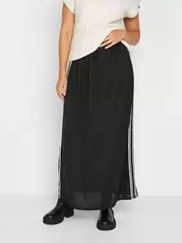 Image of Long Tall Sally Mono Stripe Panel Skirt, Black, Size 8, Women