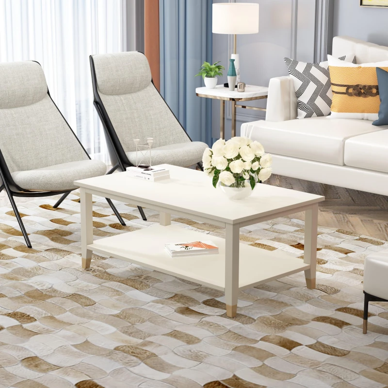 Image of Cabinet Bits Palazzi Coffee Table H45 W100 D56cm in Off-White Off-White Unisex