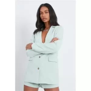 Image of I Saw It First Sage Linen Oversized Blazer Co-Ord - Green