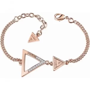 Image of Ladies Guess Rose Gold Plated Iconic 3Angles Bracelet