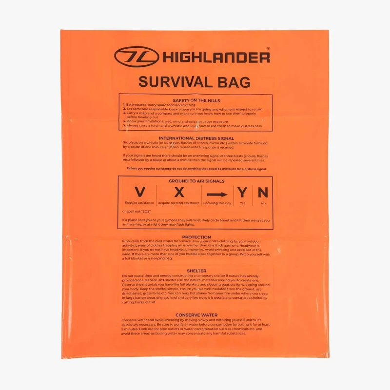Image of Emergency survival bag Highlander Orange Unisex TU