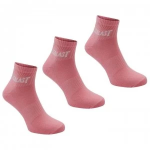Image of Everlast Quarter Socks 3 Pack Junior - Pink