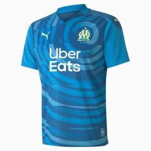 Image of PUMA Olympique De Marseille Third Replica Mens Jersey, Azure/Vallarta Blue, size Medium, Clothing