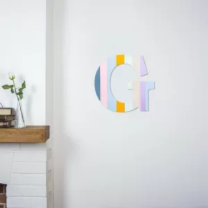 Image of Alphabet G Multicolor Decorative Wooden Wall Accessory
