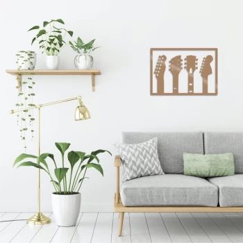 Image of Guitar - Copper Copper Decorative Metal Wall Accessory