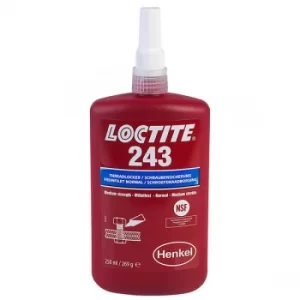 Image of Loctite 1335868 243 Medium Strength Oil Tolerant Threadlocker 250ml