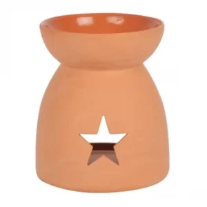 Image of Star Cutout Terracotta Effect Oil Burner