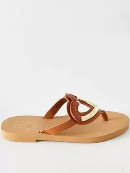 Image of Love Moschino Love Moschino Tan Heart Sandals - Tan