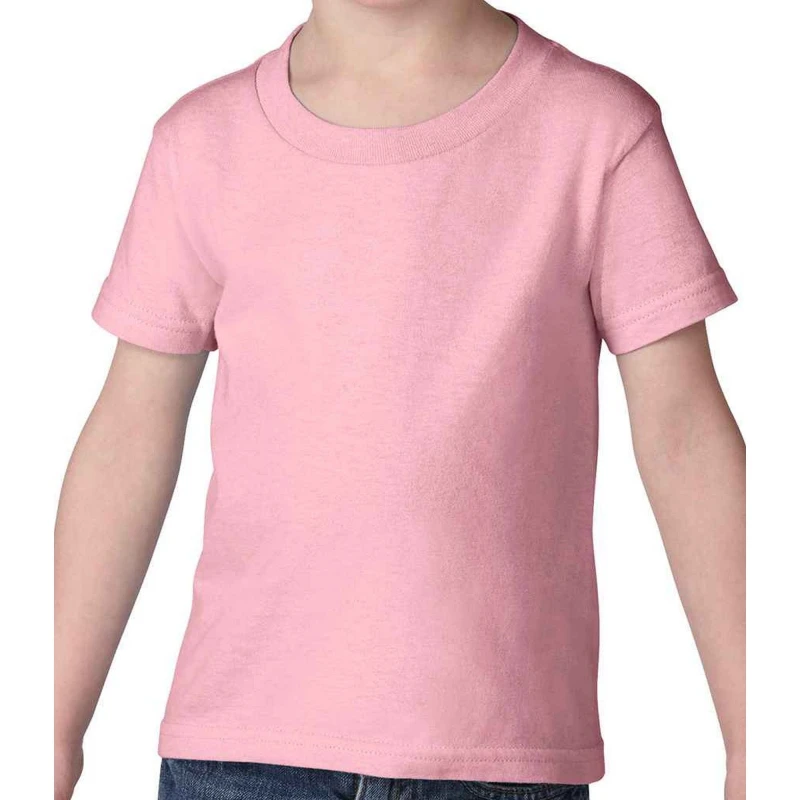 Image of Gildan Plain Cotton Heavy T-Shirt in Light Pink Size: 2 Years Light Pink Unisex 2 Years