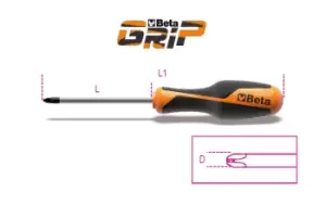 Image of Beta Tools 1262 Beta GRIP Non-Slip Phillips Head Screwdriver PH2 x 100mm