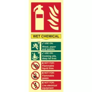 Image of Fire Extinguisher Composite: Wet Chemical Sign - PHS (75 x 200mm)