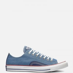 Image of Converse Mens Chuck Taylor All Star Indigo Boro Ox Trainers - Blue/Vintage White - UK 8