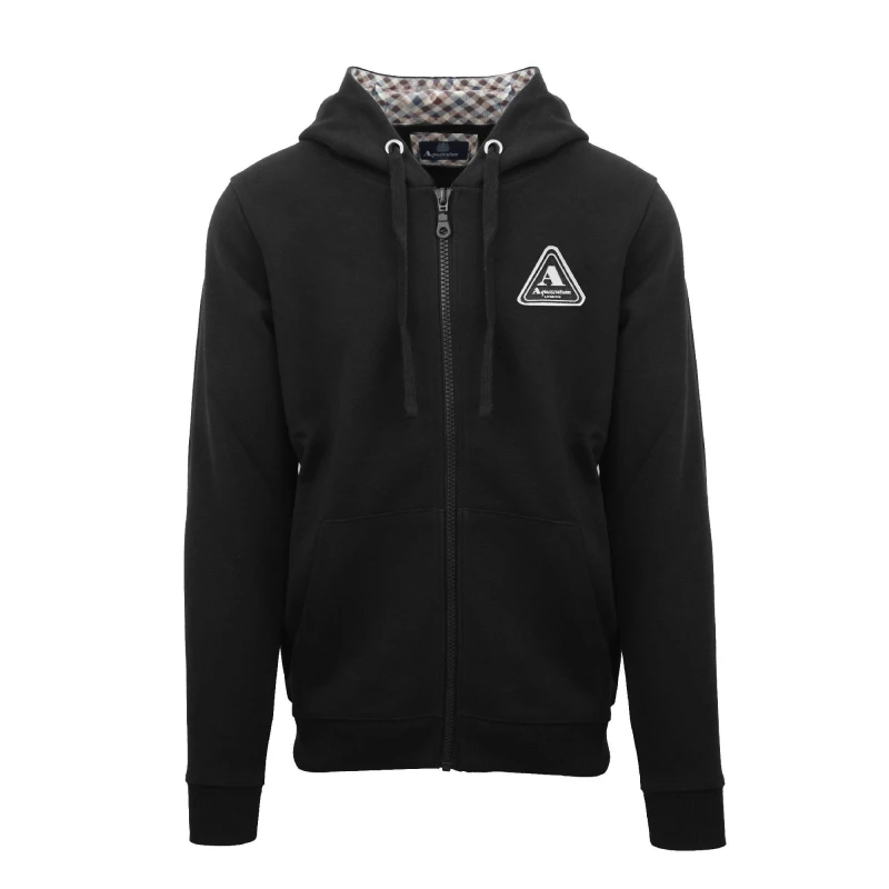 Image of Aquascutum Mens Zip Hoodie Black male Small