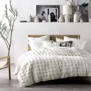 Image of Linen House Haze Duvet Cover Set (Single) (White)