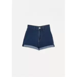 Image of Missguided Up Denim Shorts - Blue