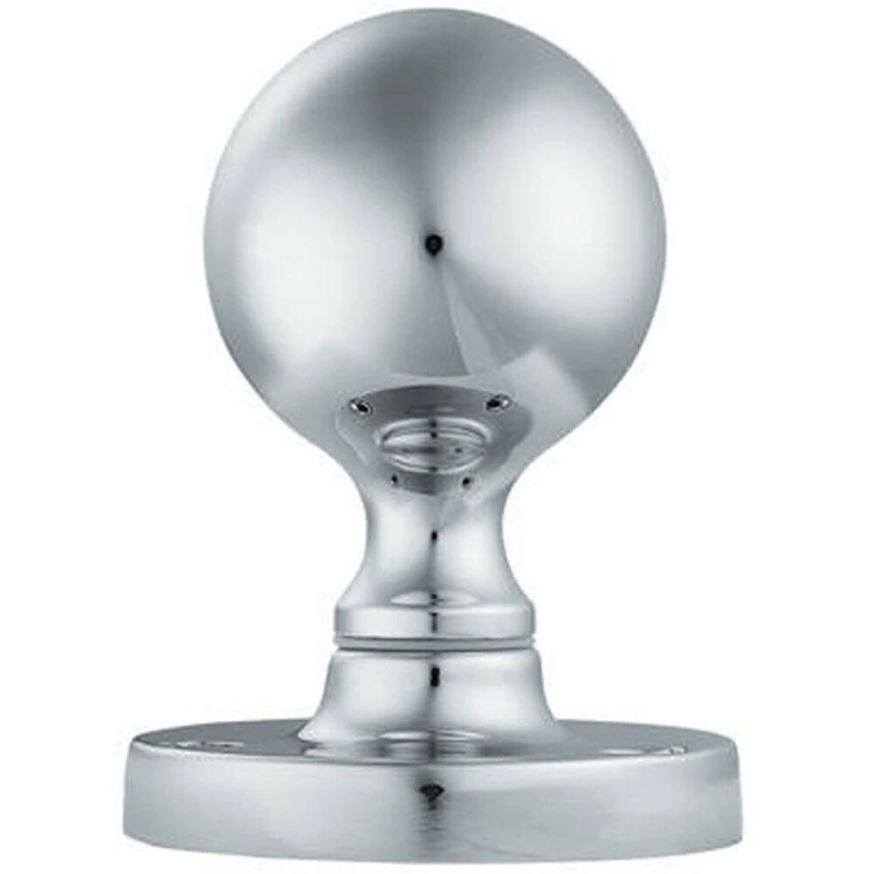 Image of Loops PAIR Solid Ball Mortice Door Knob 45mm Diameter Polished Chrome Door Handle Multi unisex