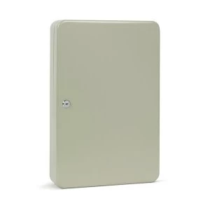 Image of Key Cabinet Steel Grey with Lock and Wall Fixings 200 Numbered Hooks