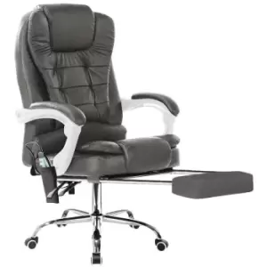 Image of Neo Dark Grey Gaming Computer Recliner Massage Chair With Footrest