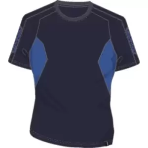 Image of Ladies T-Shirt - Dark Navy/Azure Blue - Small