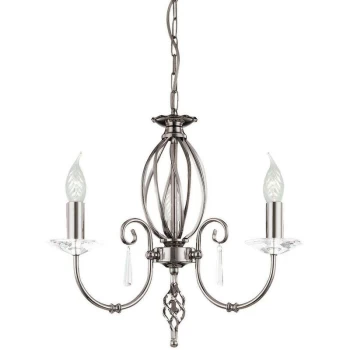 Image of Elstead - Aegean - Chandelier 3 Light Polished Nickel Finish, E14