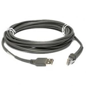 Image of Zebra : Series A USB cable 4.5 m USB A Grey
