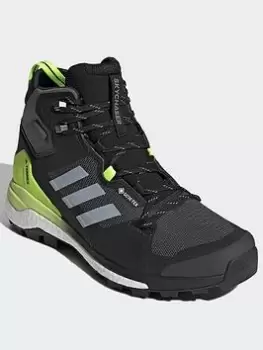 Image of adidas Terrex Skychaser 2 Mid Gore-tex Hiking Shoes, Black/Silver/Grey, Size 9.5, Men
