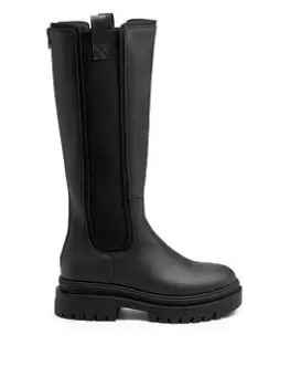Image of Rocket Dog Rocket Dog Drea Zip Back Knee Boots - Black, Size 7, Women