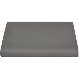 Image of Sateen Flat Sheet (Single) (Platinum Grey) - Belledorm