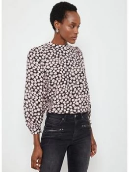 Image of Mint Velvet Elle Floral Print Full Sleeve Top - Multi, Size 6, Women