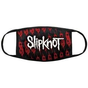 Image of Slipknot - White Logo & Sigils Face Mask - Black