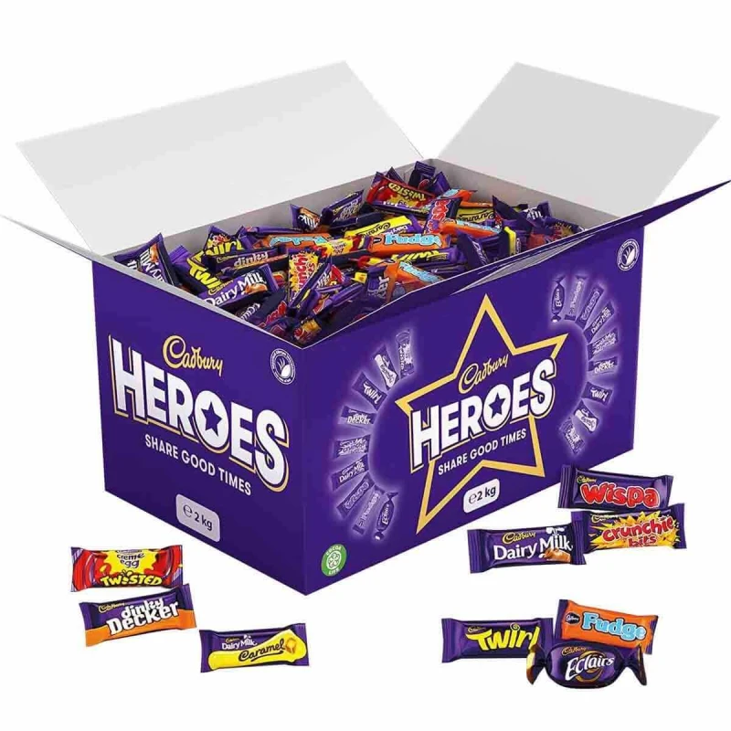 Image of Cadbury Gifts Direct Cadbury Heroes Chocolates Bulk Share Box 2KG 4263470