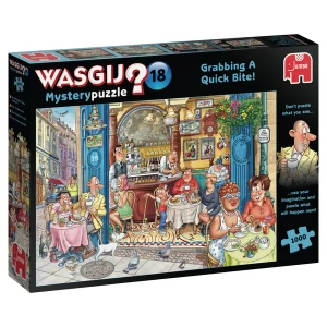 Image of Jumbo Wasgij Mystery 18 - Grabbing a Quick Bite 1000 piece Jigsaw Puzzle