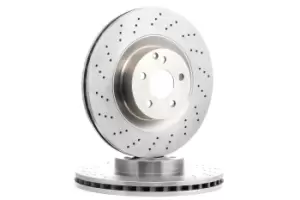 Image of RIDEX Brake disc 82B0554 Brake rotor,Brake discs MERCEDES-BENZ,E-Klasse Limousine (W211),E-Klasse T-modell (S211),S-Klasse Limousine (W221),SL (R230)