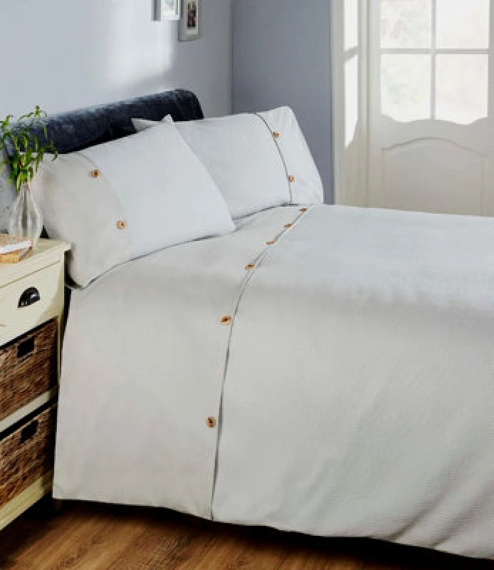 Image of Rapport Home Waffle Duvet Set With Pillowcase