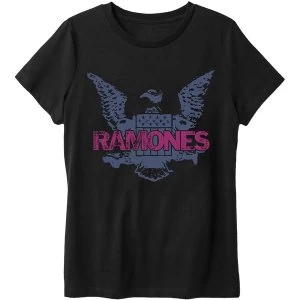 Image of Ramones - Purple Eagle Unisex Medium T-Shirt - Black