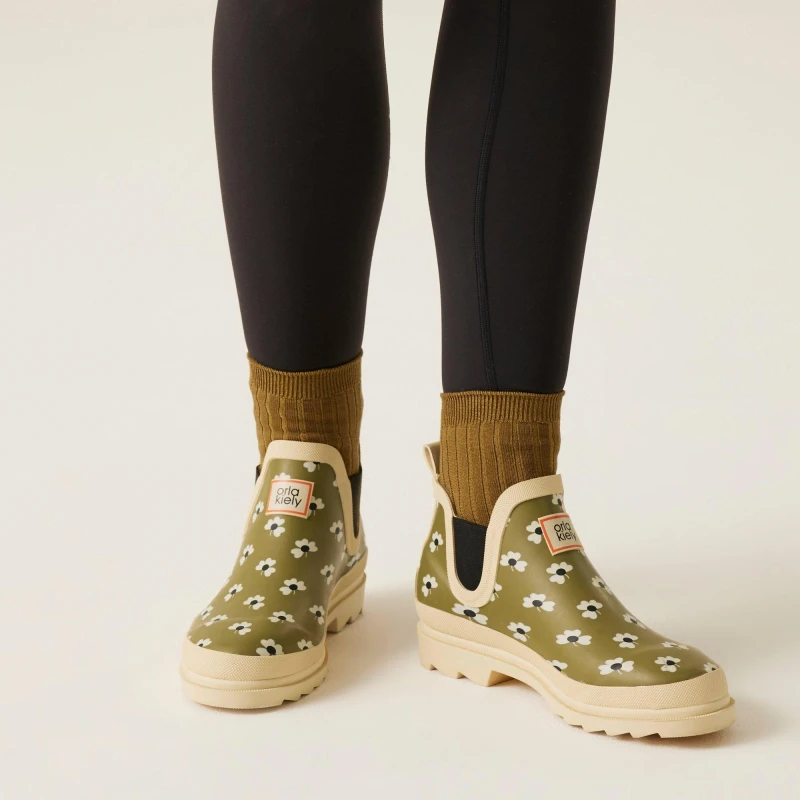 Image of Regatta Orla Kiely Welly Mid Clover Olive female UK 6