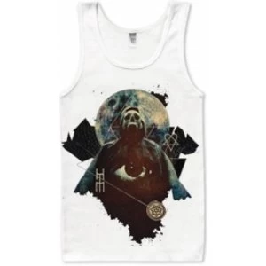 Image of HIM Death B&W White Ladies Vest T Shirt: X Large
