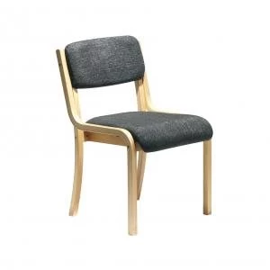 Image of Wood frame Stack Chair No arms Blue