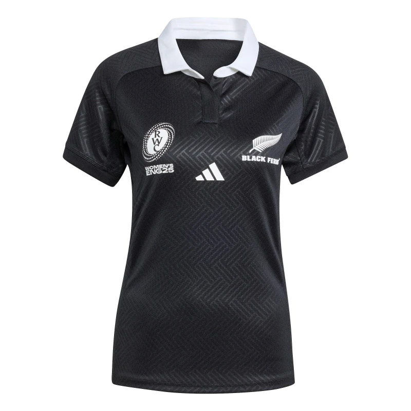 Image of adidas Black Ferns World Cup Home Shirt 2025 Womens All Black female 10 (S)