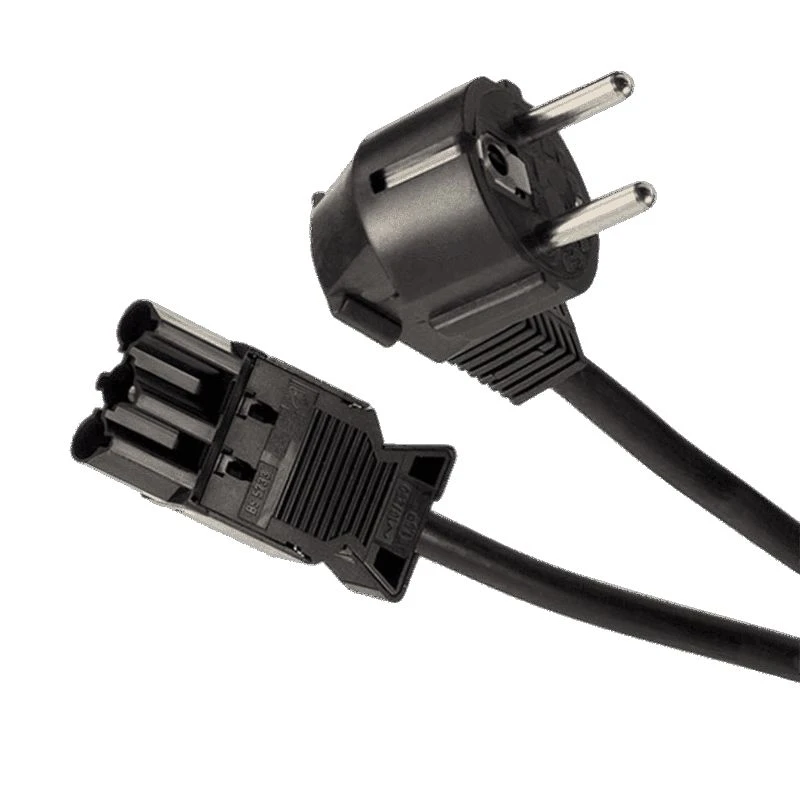 Image of POWERDATA SCHUKO CEE 7/7 PLUG TO 3-POLE CONNECTOR 2M