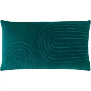 Image of Furn. - Mangata Soft Velvet Cushion 30x60cm Teal - Teal