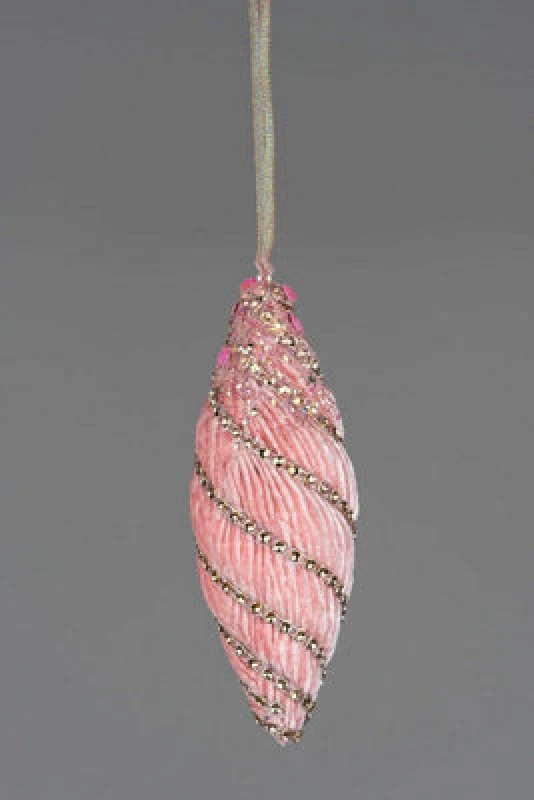 Image of Shatchi 15cm Nut Shape Bauble Baby Pink - Christmas Hanging Decoration Pink