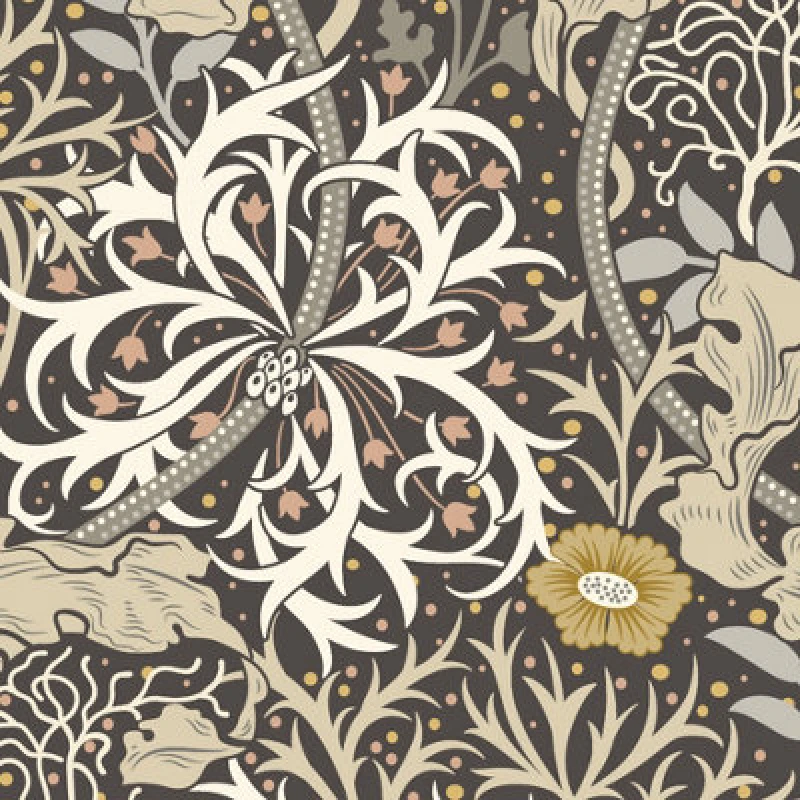 Image of Hoopla Walls Seaweed Garden Slate Smooth Matt Wallpaper