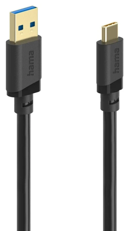 Image of Hama Hama 00202005 USB cable USB 3.2 Gen 1 (3.1 Gen 1) 0.75 m USB A USB C Black 00202005