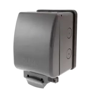 Image of Click Scolmore Aquip Weatherproof Switched Single Plug Socket 13A 1 Gang IP66 - OA035AG