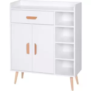 Image of Homcom - Sideboard, Side Cabinet, Floor Cupboard with Storage Drawer for Hallway, Kitchen, Bedroom, Living Room, White