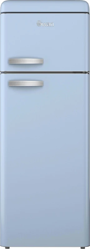 Image of Swan Top Mounted Fridge Freezer Baby Blue