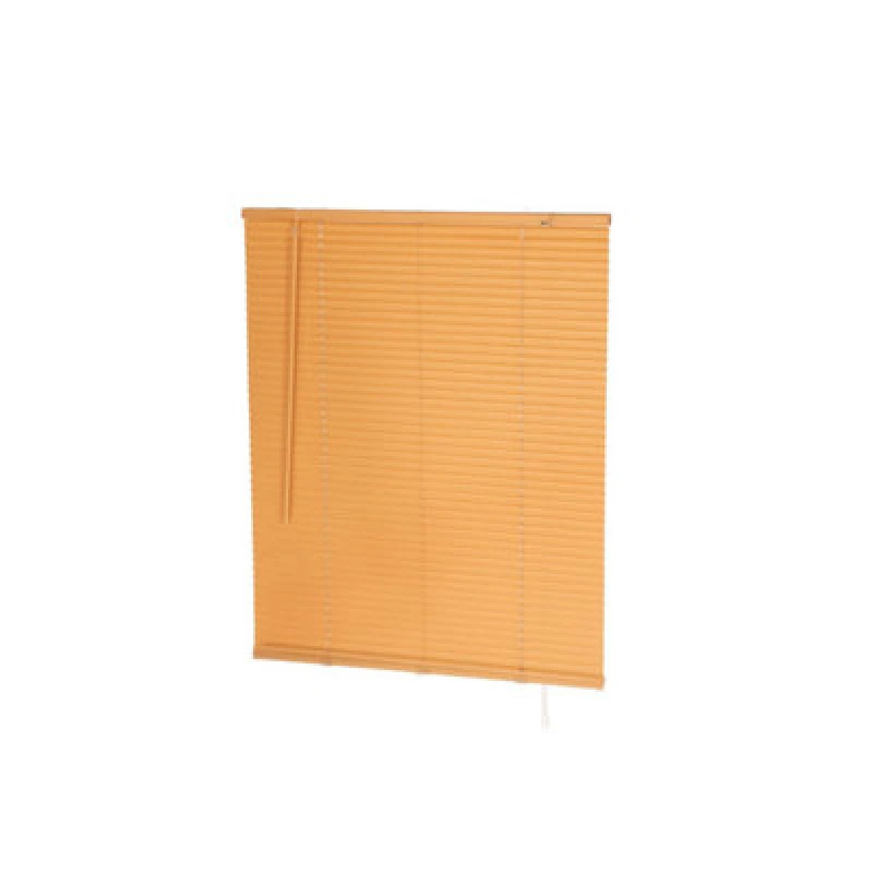 Image of Oypla PVC Teak Wood Grain Effect Venetian Window Blinds with Fixings Light Brown unisex