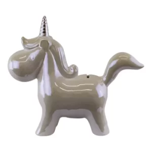 Image of Pearlised Ceramic Unicorn Money Box