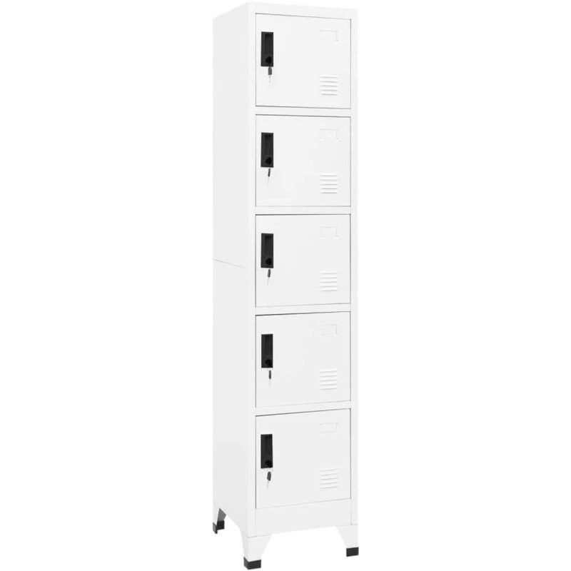Image of VIDAXL Locker Cabinet White 38x40x180cm Steel Vidaxl 8720286700945